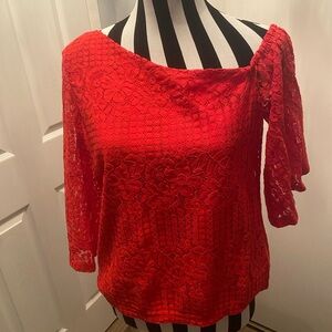 Asymmetrical Lace Laundry by Shelli Segal Shirt